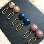 スモーキーカラーマーブルイヤリング&ピアス