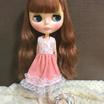 ★SALE★【送料無料】ブライス・リカちゃん ピンクレースワンピース