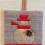 クリスマスミニタペストリー雪だるま