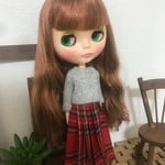 【送料無料】リカちゃん/ブライス チェック プリーツスカート