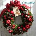 *クリスマスリース * ブルーアイス apple bonbon rouge ribbon。.:*:・'°☆