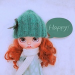 フワフワモヘアのニット帽(浅め)とあったかロングマフラーのセット