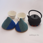 三角で 鍋つかみ【バイカラー】