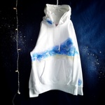 手描き 月とイルミネーションパーカー men's