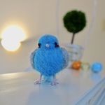 ハンドメイド 羊毛フェルト 野鳥 セイキチョウ チクチク系