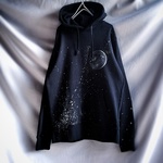 手描き 片想いの月パーカー men's