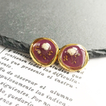 NEW□ヴィンテージ風かすみ草ピアス(ダスティピンク)