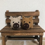 *2匹セット♪干支あみぐるみウリ坊*いのししイノシシ猪亥うりぼう