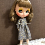 【送料無料】リカちゃん、ブライス 星柄チュールワンピース