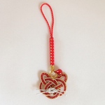 水引 にゃんこ🐈ストラップ/キーホルダー(赤)