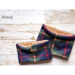 おしゃれチェック リバーシブル ネックウォーマー