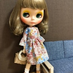 【送料無料】リカちゃん、ブライス 花柄ワンピース