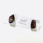 鉱石薔薇入り ピアス