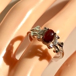 1月誕生石 ガーネット ring(SV925+ホワイトゴールド・フリーサイズ)