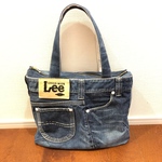 デニムリメイクバッグ LE/white