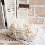 ホワイトブリキトレーのnaturalアレンジ*