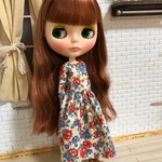 【送料無料】リカちゃん、ブライス 花柄ワンピース