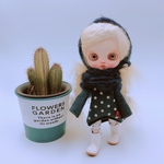 バレンタインバージョン❤︎ “ミディサイズ” 濃紺コクーンワンピースととんがりニット帽のセット