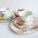 贈り物にも!C&Sとプレートのセット(ピンク)