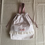 送料無料 スワン🦢とフリルの体操服入れ No. 43