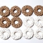 リングパーツ★12個セット★ラタンパーツ風