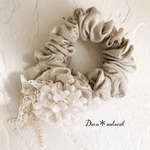 布花とリネンのnaturalシュシュ*