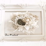 レースとボタンのボリュームバレッタ*