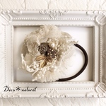 ボタンとチャームのnaturalヘアゴム*