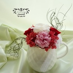 クロスピッチャーアレンジ❃プリザーブドフラワーアレンジメント