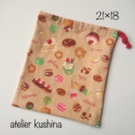 巾着袋☆コップ袋🍰スイーツ柄🍩給食袋☆女の子