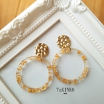 金箔RINGのGOLD Ringピアス