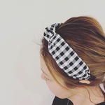 再販 ギンガムチェック カチューシャ