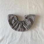 cotton bib《 gingham brown 》