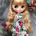 【送料無料】リカちゃん/ブライス 花柄ワンピース