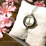 アクアマリンの腕時計