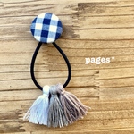 No.46 ナチュラルなおめかしタッセルヘアゴム