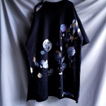 手描き 月とネオン オーバーサイズチュニック woman