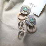 raffia flower ピアス/イヤリング