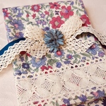 花柄生地にナチュラルレース♡ドラムスティックケース