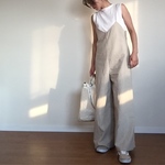 ◆送料無料!!◆サンドベージュサロペット