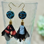 ダークモダン!レオパードのタッセルイヤリング・ピアス