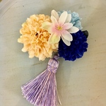 浴衣に似合う髪飾り サーモンピンク