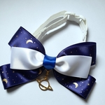 猫ちゃん首輪☆月と星空1