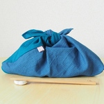 おべんとう包み(あずま袋)和の青