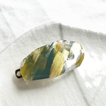 NEW□色のカケラ*バレッタ(グリーン×ゴールド)