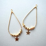 金ピカドロップピアス/イヤリング