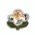 送料無料◎リバティ×刺繍ブローチ