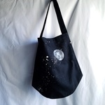 手描き 銀月ワンショルダーバッグ