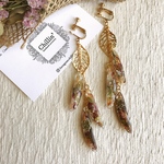 crescent ×botanical ピアス/イヤリング