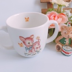 両持ち手マグカップ(レトロアニマル柄)